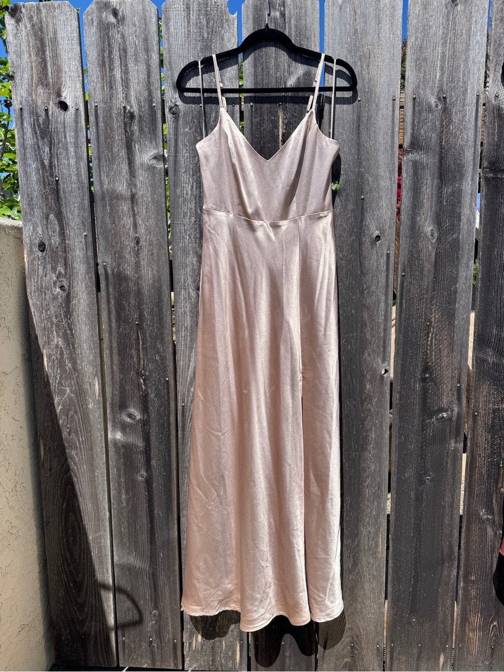 Birdy Grey Pink Blush Satin Maxi Dress Wedding Guest Dress